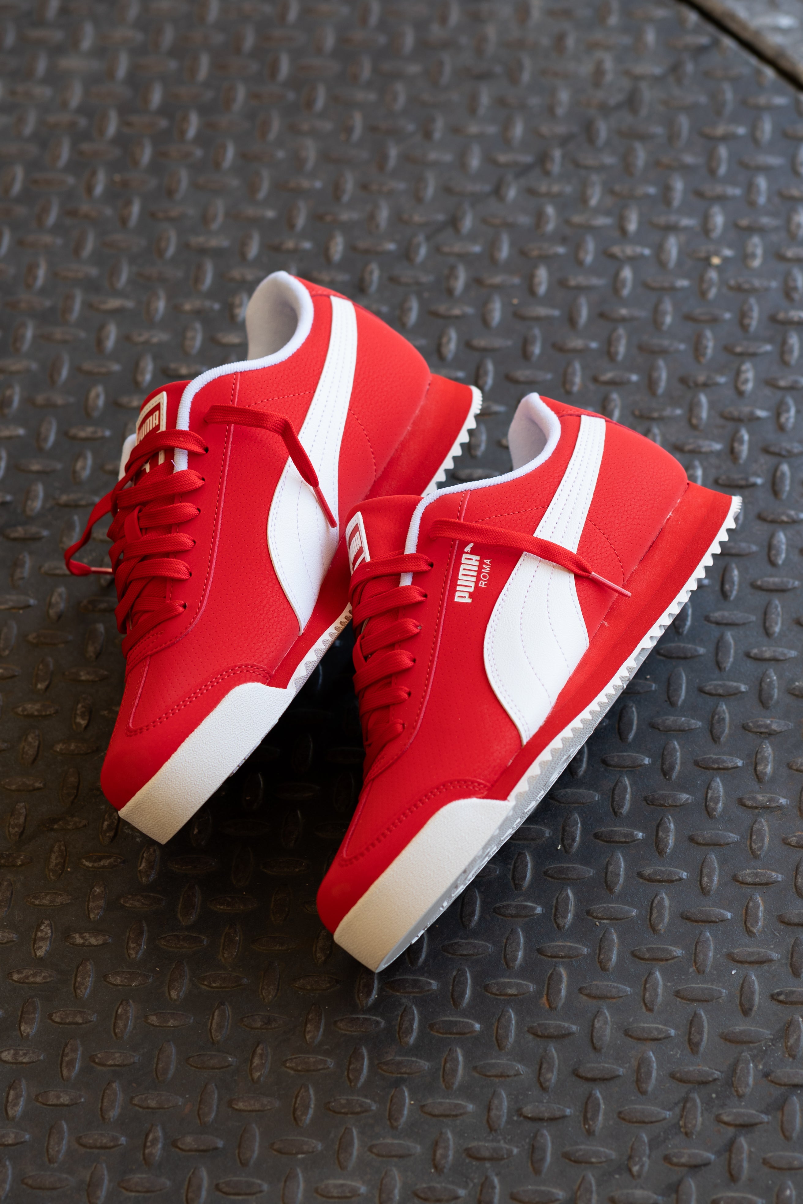 Mens Puma Roma 24 Reversed (For All Time Red/Puma White) - Puma