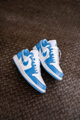 Mens Air Jordan 1 Low SE (White/Legend Blue) - Nike