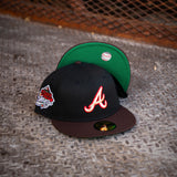 New Era Atlanta Braves 1999 WS Green UV (Black/Burnt wood) 59Fifty Fitted - New Era