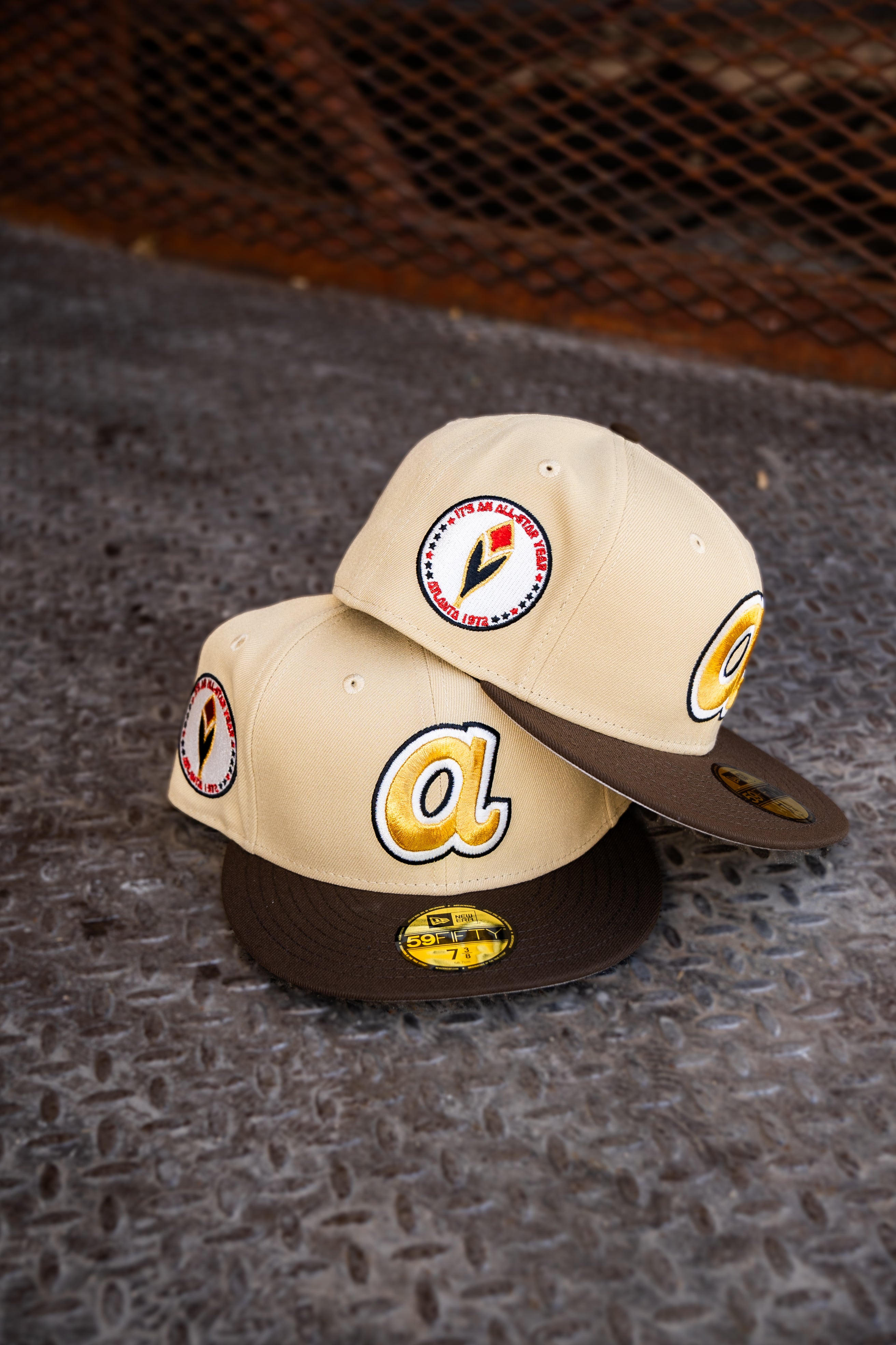 New Era Atlanta Braves 1972 ASG Grey UV (Vegas Gold/Mocha) 59Fifty Fitted - New Era