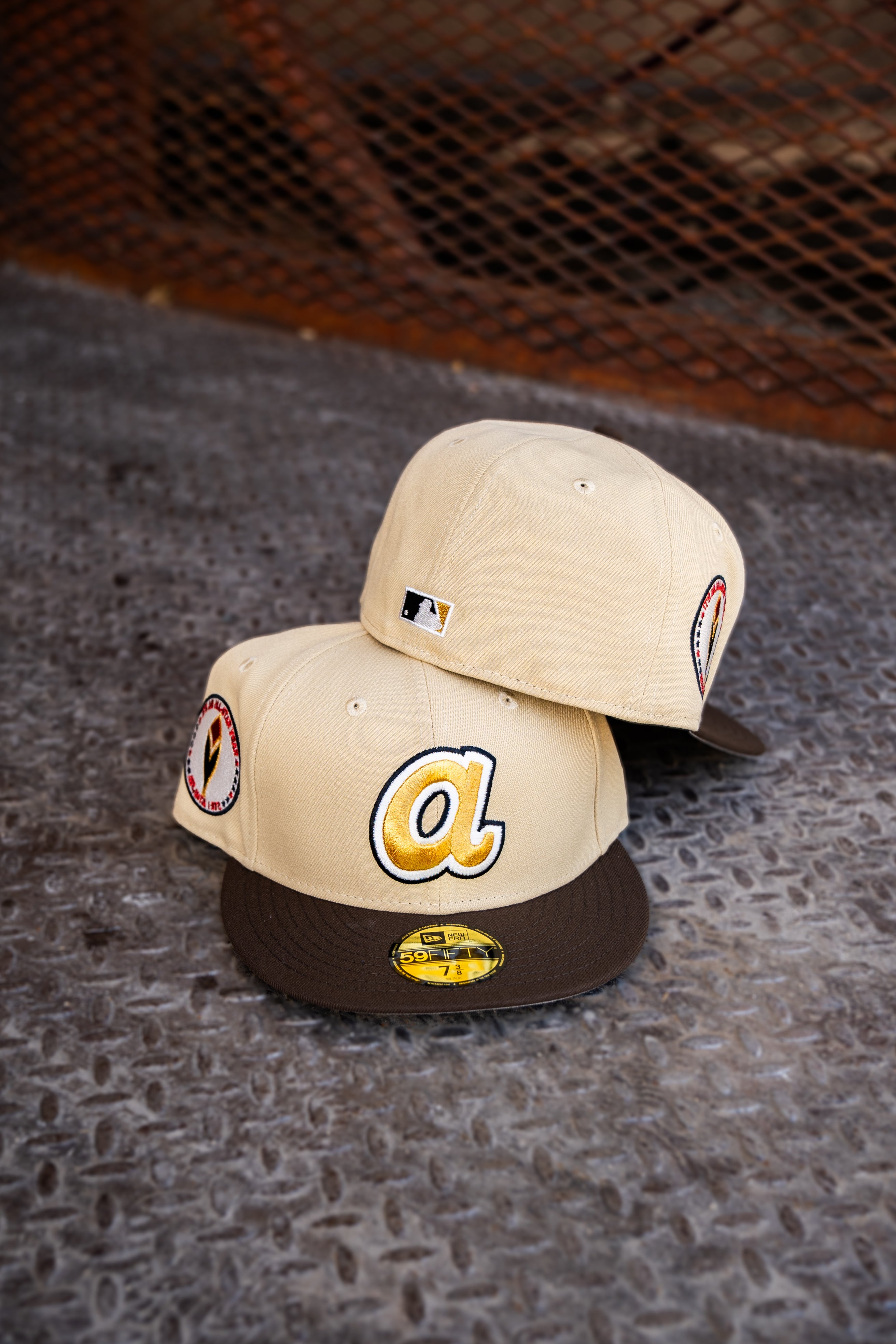New Era Atlanta Braves 1972 ASG Grey UV (Vegas Gold/Mocha) 59Fifty Fitted - New Era
