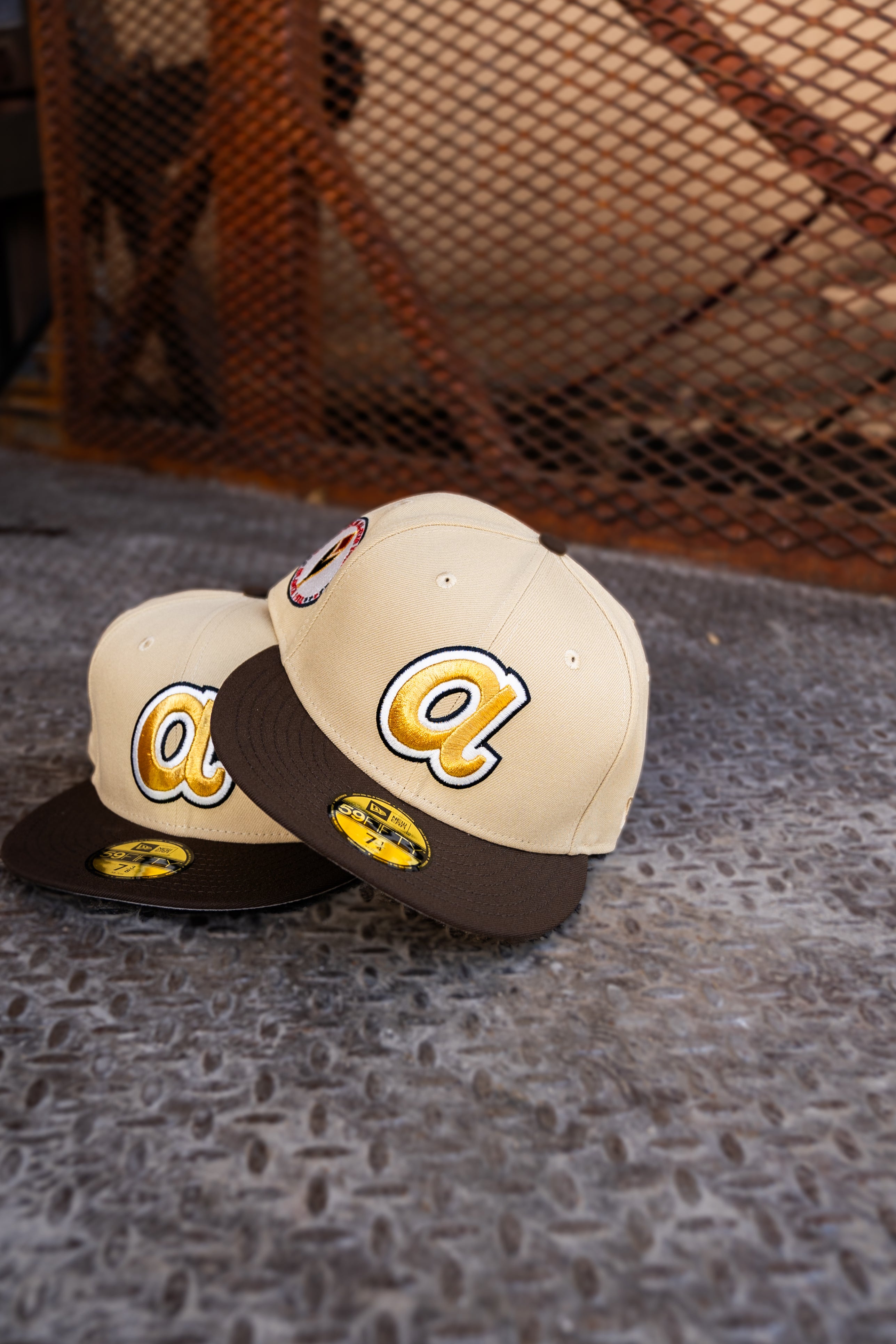 New Era Atlanta Braves 1972 ASG Grey UV (Vegas Gold/Mocha) 59Fifty Fitted - New Era