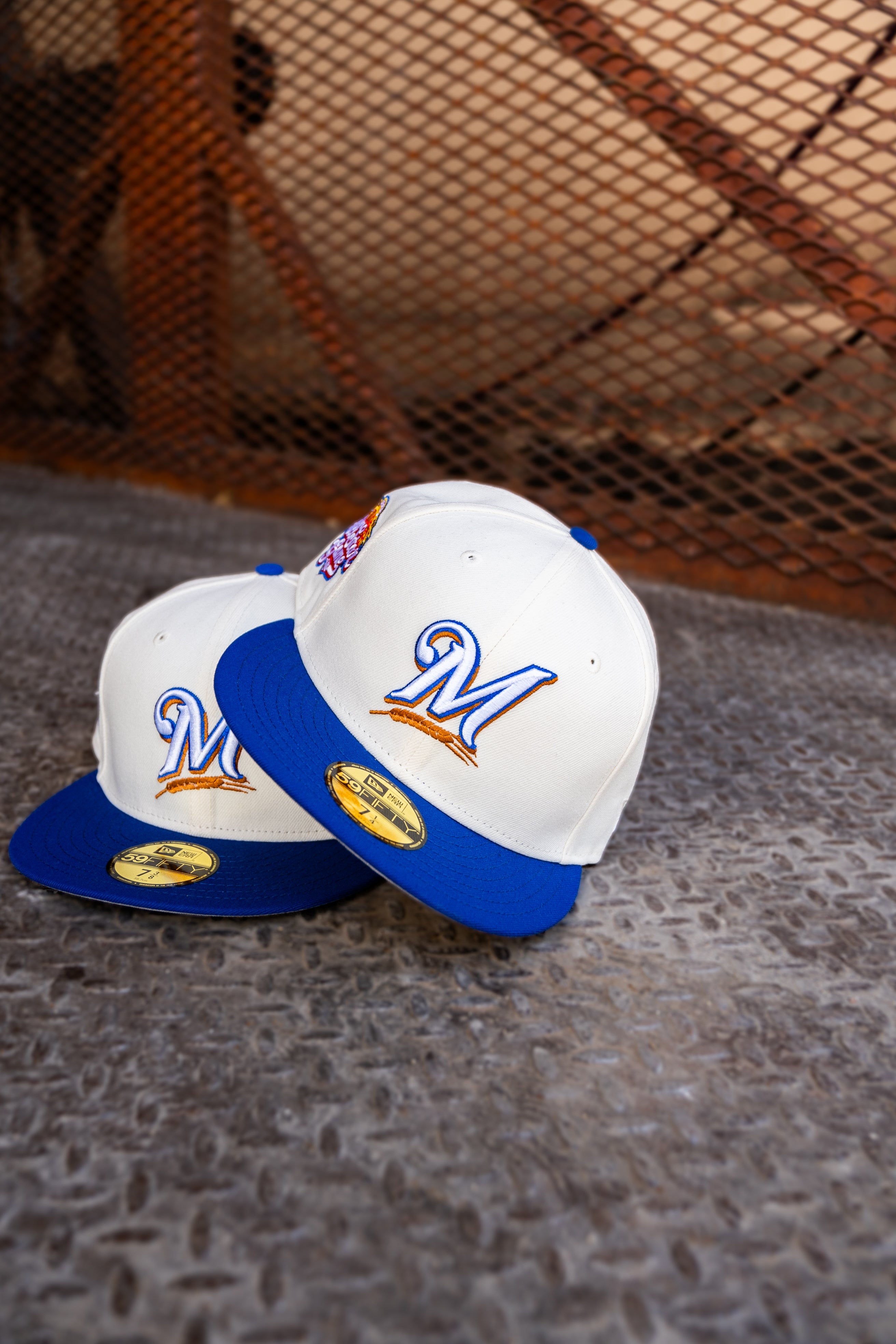 New Era Milwaukee Brewers 2002 ASG Grey UV (Off White/Royal) 59Fifty Fitted - New Era