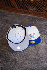 New Era Milwaukee Brewers 2002 ASG Grey UV (Off White/Royal) 59Fifty Fitted - New Era