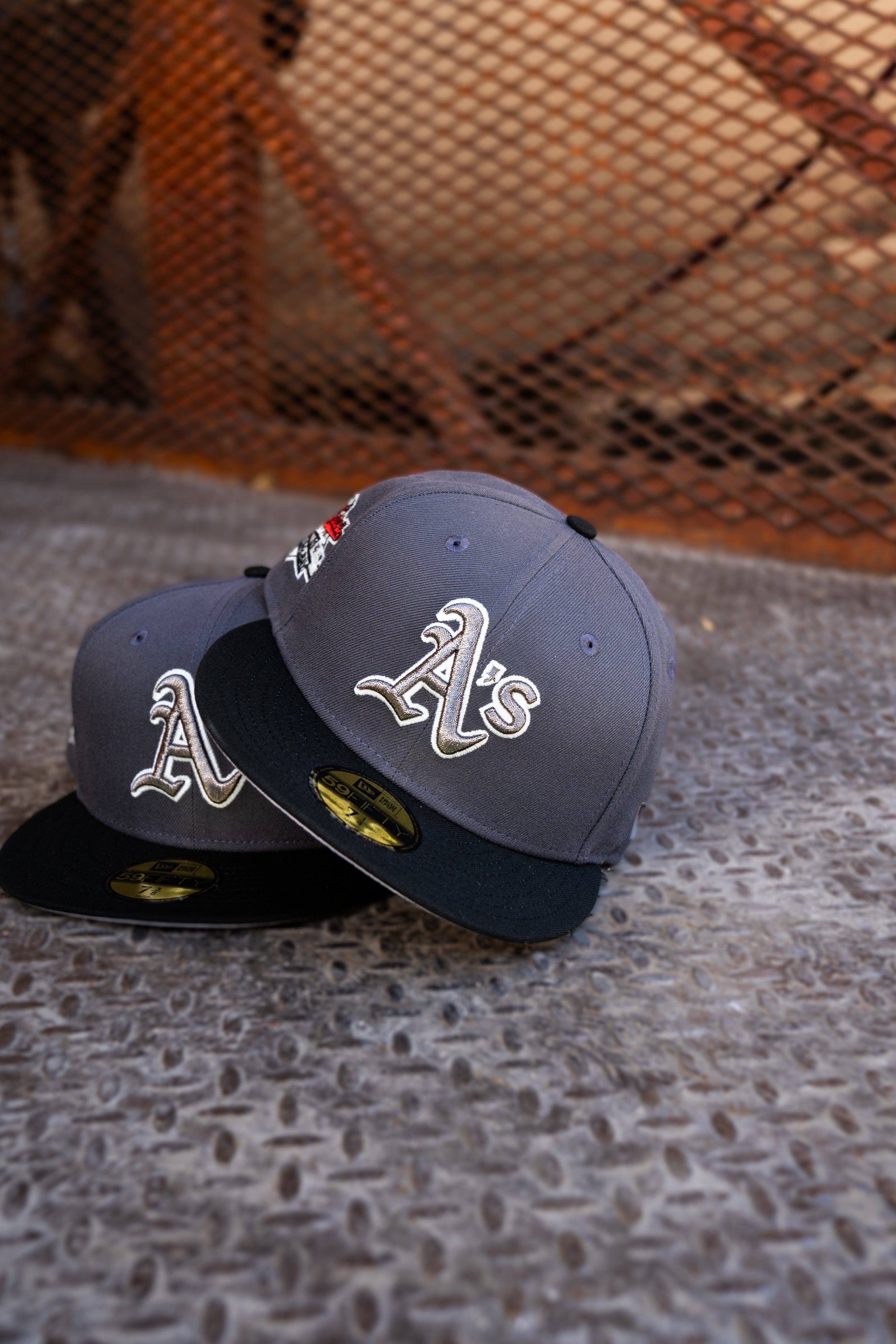 New Era Oakland Athletics 1989 WS Grey UV (Dk Graphite/Black) 59Fifty Fitted - New Era