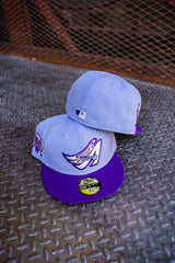 New Era Anaheim Angels 50th Anniversary Grey UV (Lavender/Purple) 59Fifty Fitted - New Era