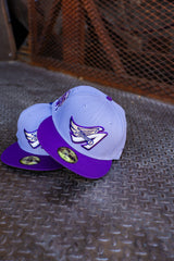 New Era Anaheim Angels 50th Anniversary Grey UV (Lavender/Purple) 59Fifty Fitted - New Era