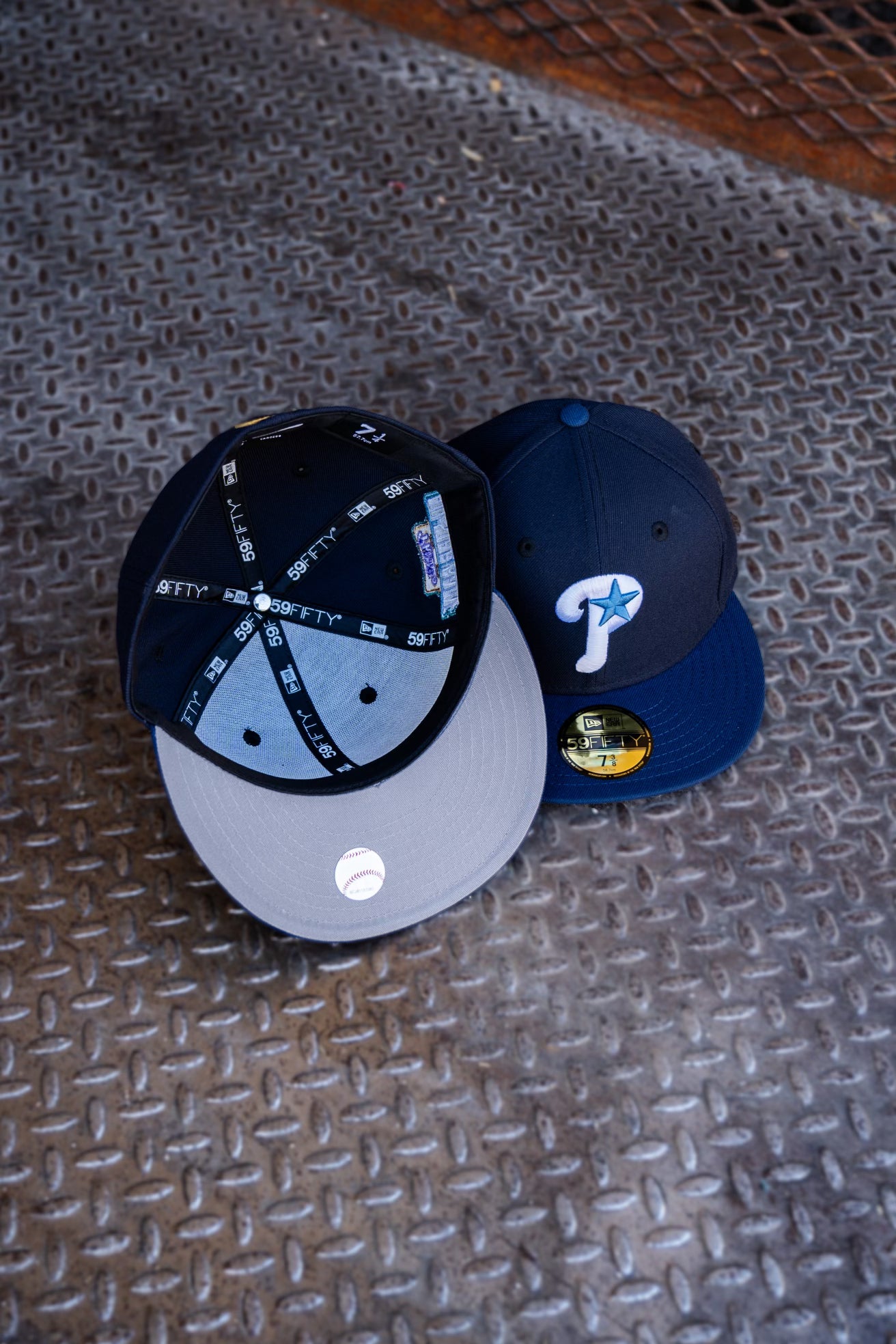 New Era Philadelphia Phillies 1996 All-Star Game Grey UV (Navy/Oceanside) 59Fifty Fitted - New Era