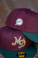 New Era Miami Dolphins Grey UV (Maroon/Dark Green) 59Fifty Fitted - New Era