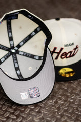 New Era Miami Heat Grey UV (Off White/Black) 59Fifty Fitted - New Era