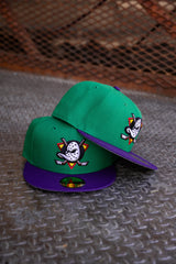New Era Anaheim Ducks Grey UV (Kelly Green/Purple) 59Fifty Fitted - New Era