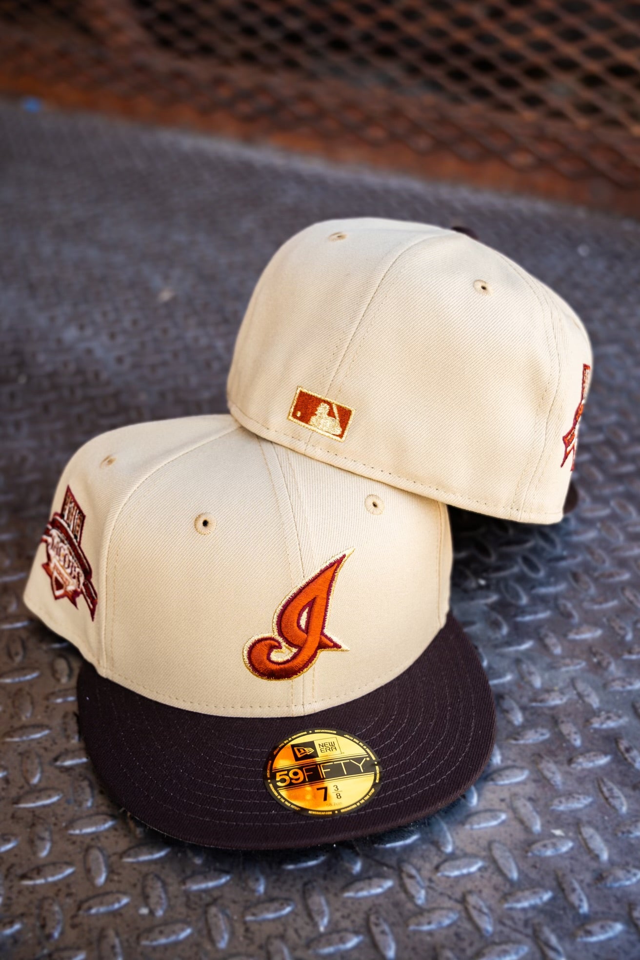New Era Cleveland Indians Jacobs Field Grey UV (Vegas Gold/Burnt Wood) 59Fifty Fitted - New Era
