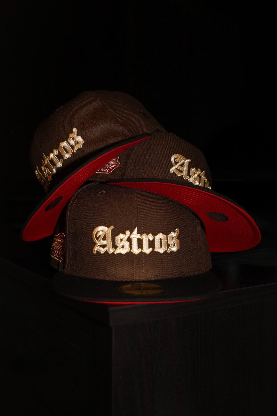 New Era Houston Astros Astrodome The Original Side Patch Fitted (Brown/Black) - New Era