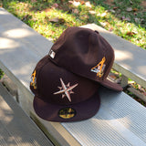 New Era Seattle Mariners  GRIFFEY JR 24 THE Side Patch Fitted (Burnt Wood) - New Era