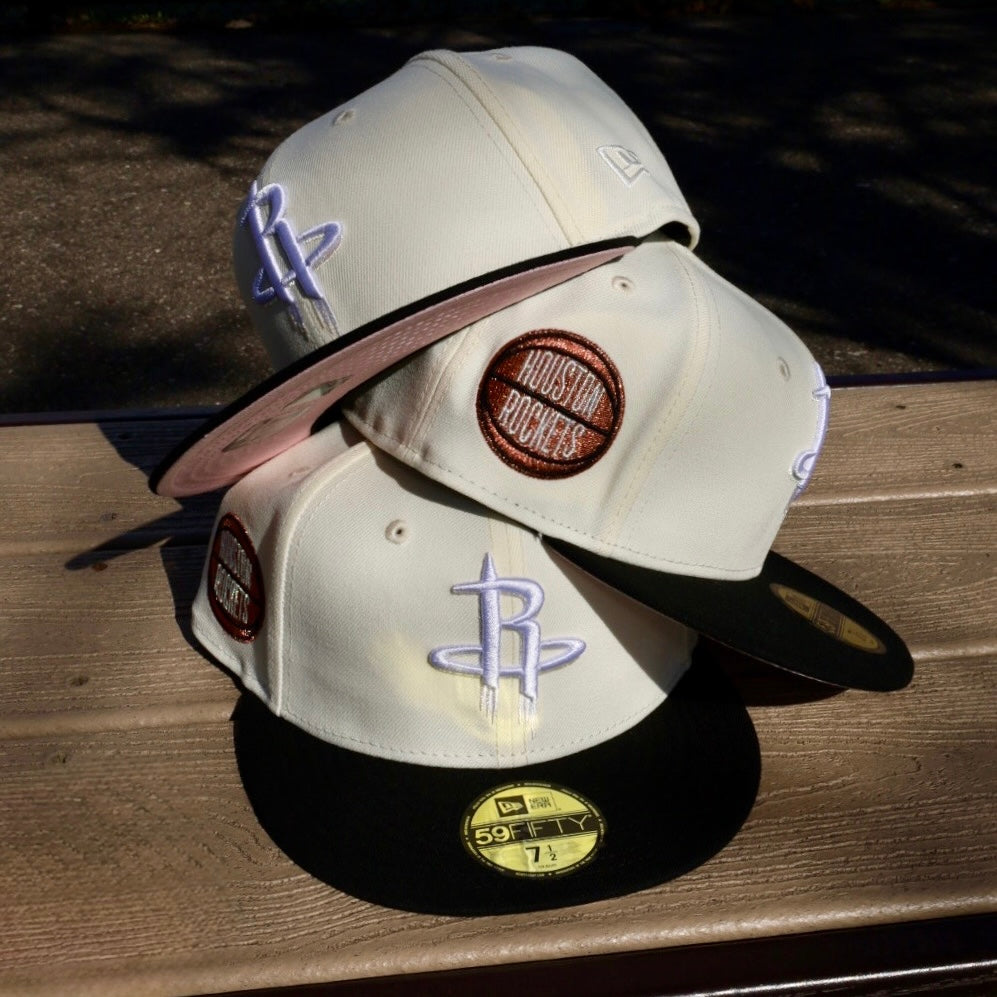 New Era Houston Rockets Pink UV 59Fifty Fitted (Chrome/Black) - ST New Era