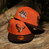 New Era Houston Texans 25th Season Side Patch Grey UV 59Fifty Fitted (Rust/Burnt Wood)