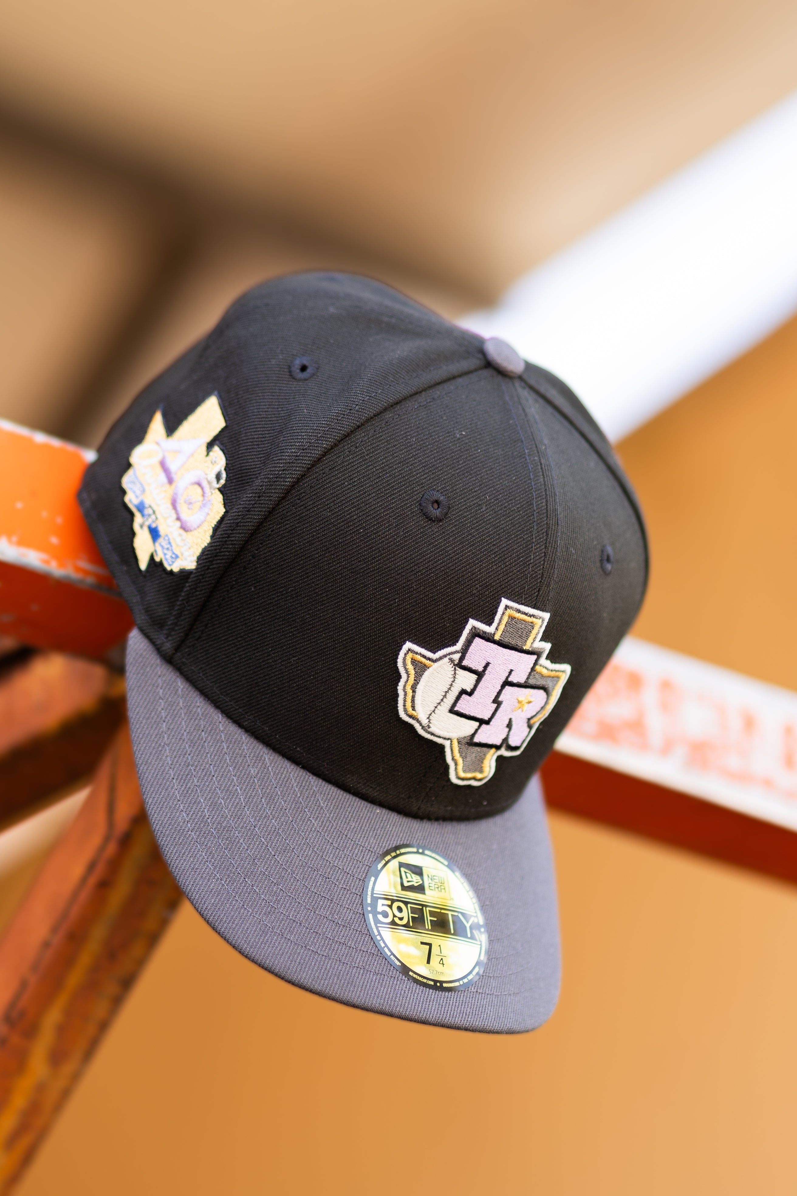 New Era Texas Rangers 40th Anniversary Grey UV (Black/Graphite) 59Fifty Fitted - New Era