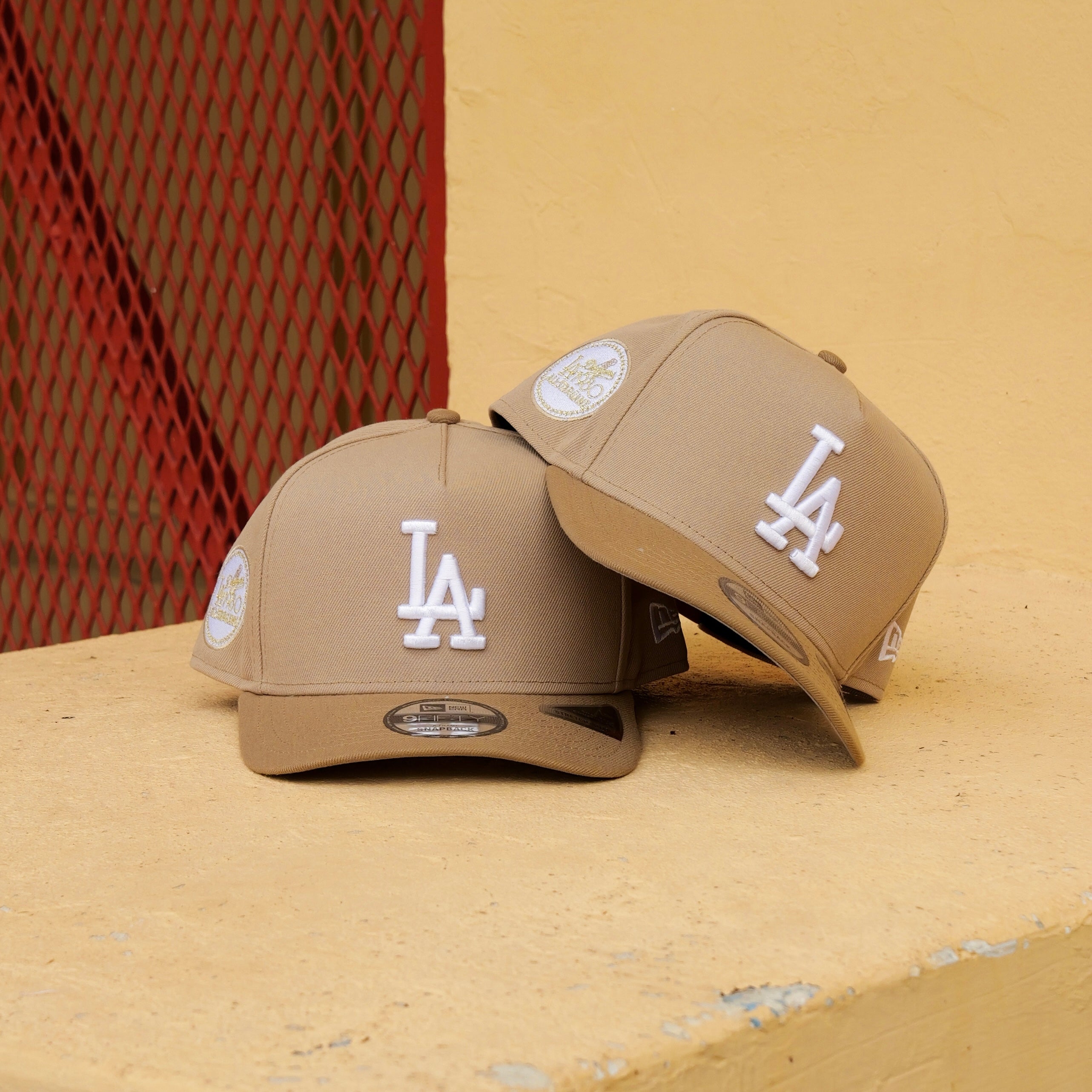 New Era LA Dodgers 1980 AllStar Game 9FIFTY A-Frame Snapback-(Camel/Khaki)