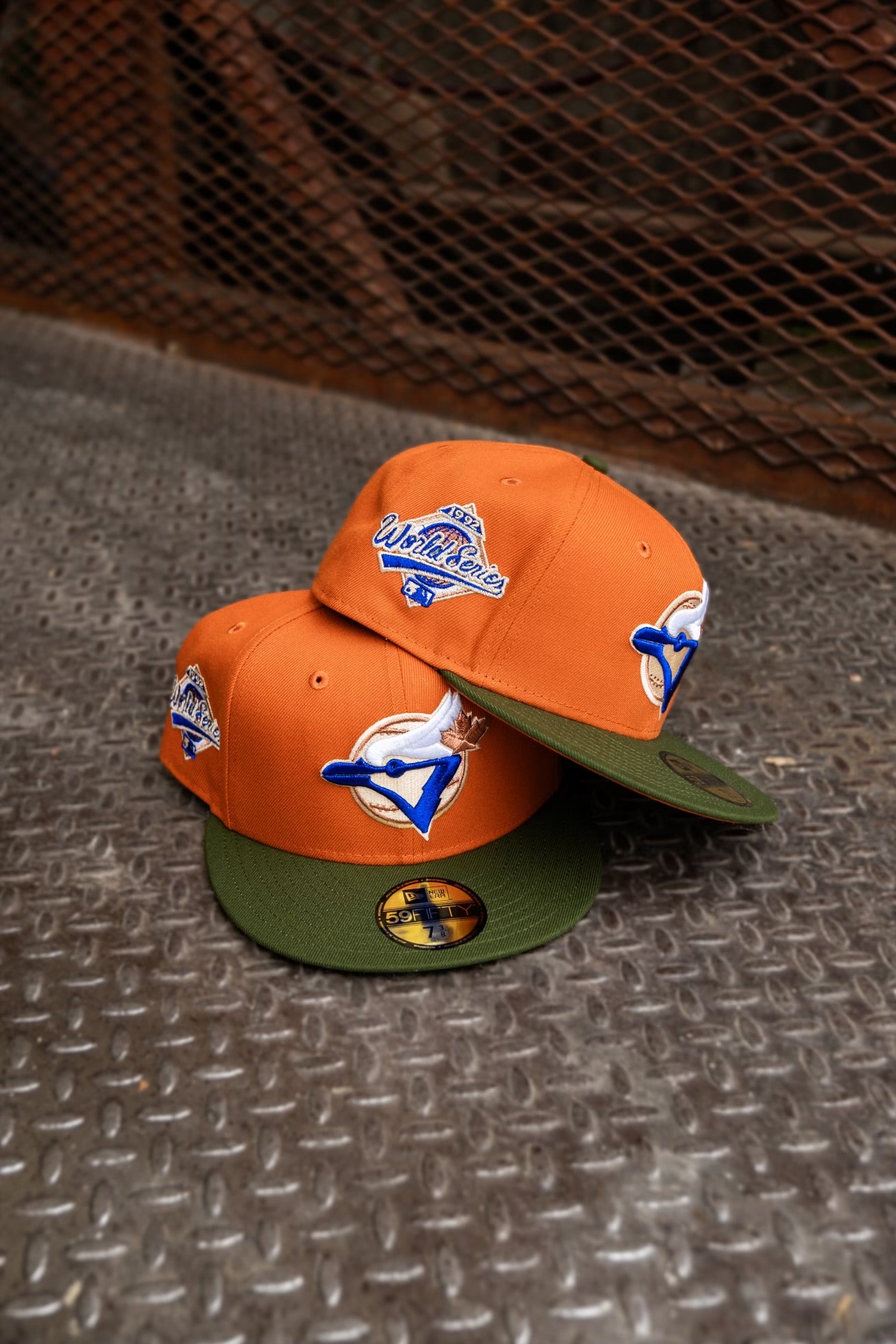 New Era Toronto Blue Jays 1992 World Series Orange UV (Orange/Olive) 59Fifty Fitted - New Era