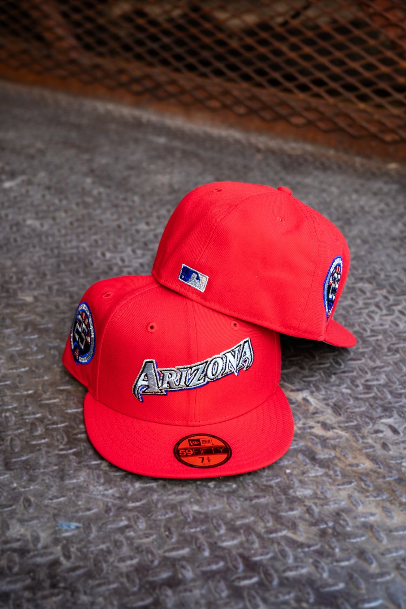 New Era Arizona Diamondbacks 25th Anniversary Grey UV (Fire Red) 59Fifty Fitted - New Era