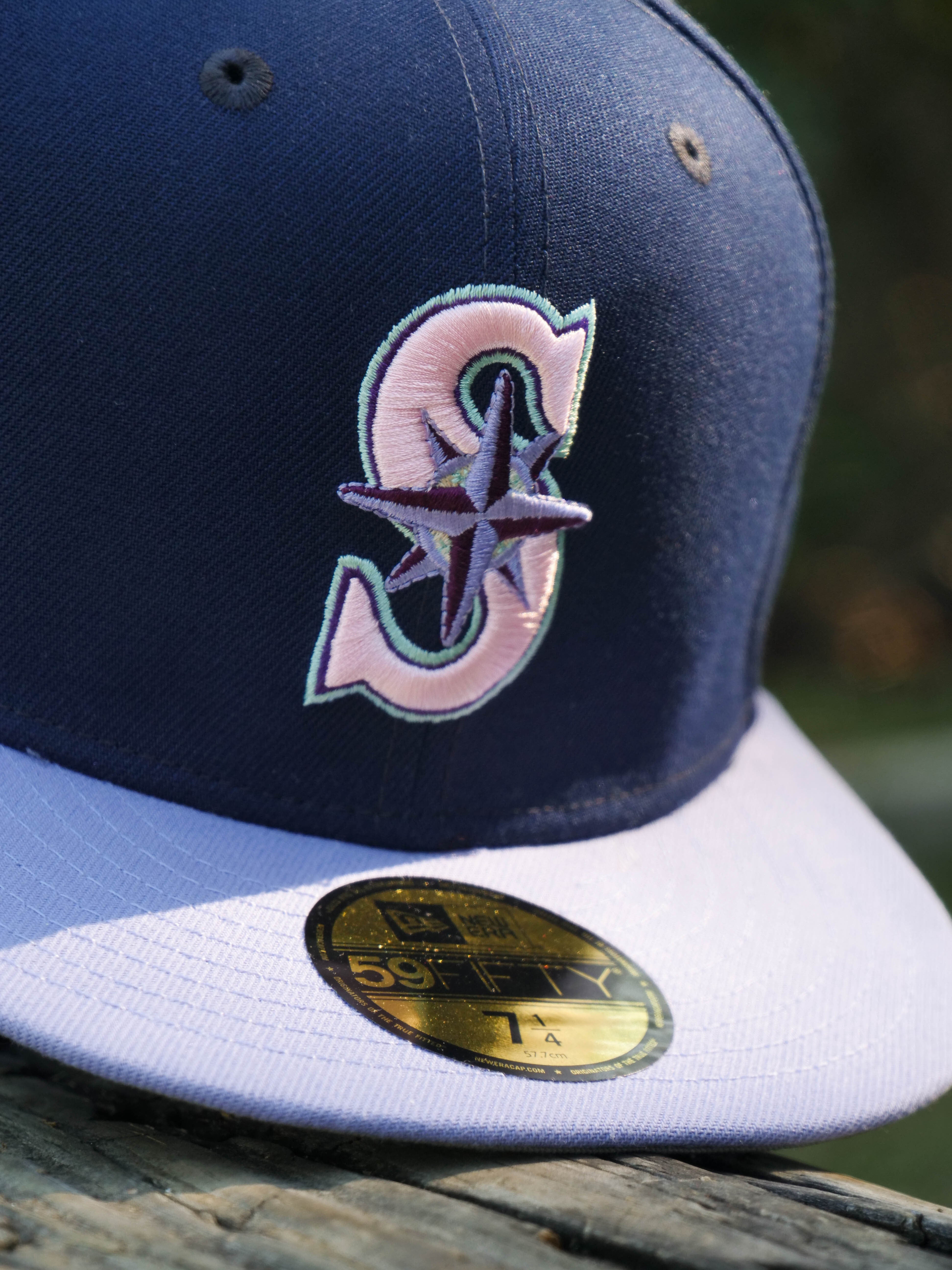 New Era Seattle Mariners 30th Anniversary Grey UV (Navy/Lavender) 59Fifty Fitted - New Era