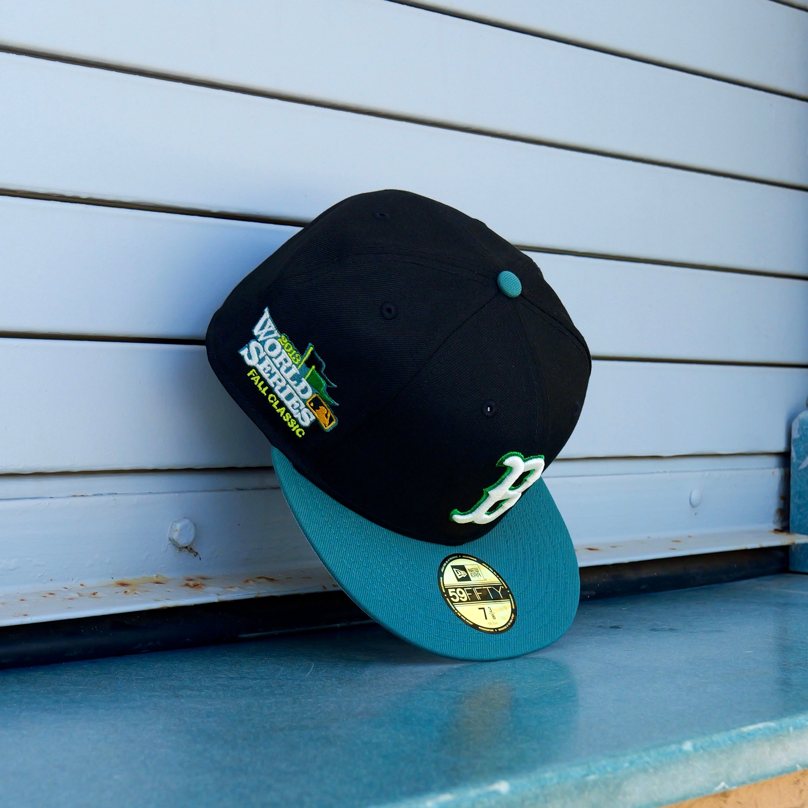 New Era Boston Red Sox 2013 World Series Side Patch Fitted (Black/Teal) - New Era