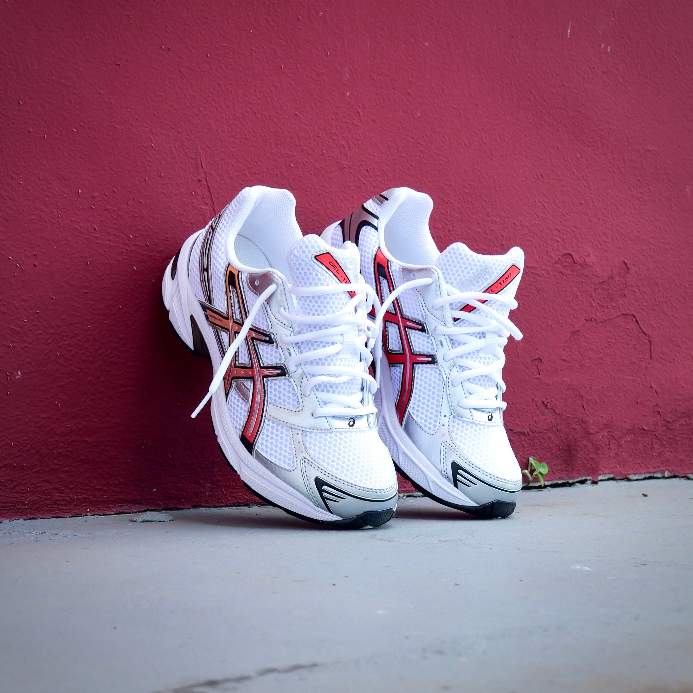 Mens Asics Gel-1130 (White/Red Snapper) - Asics