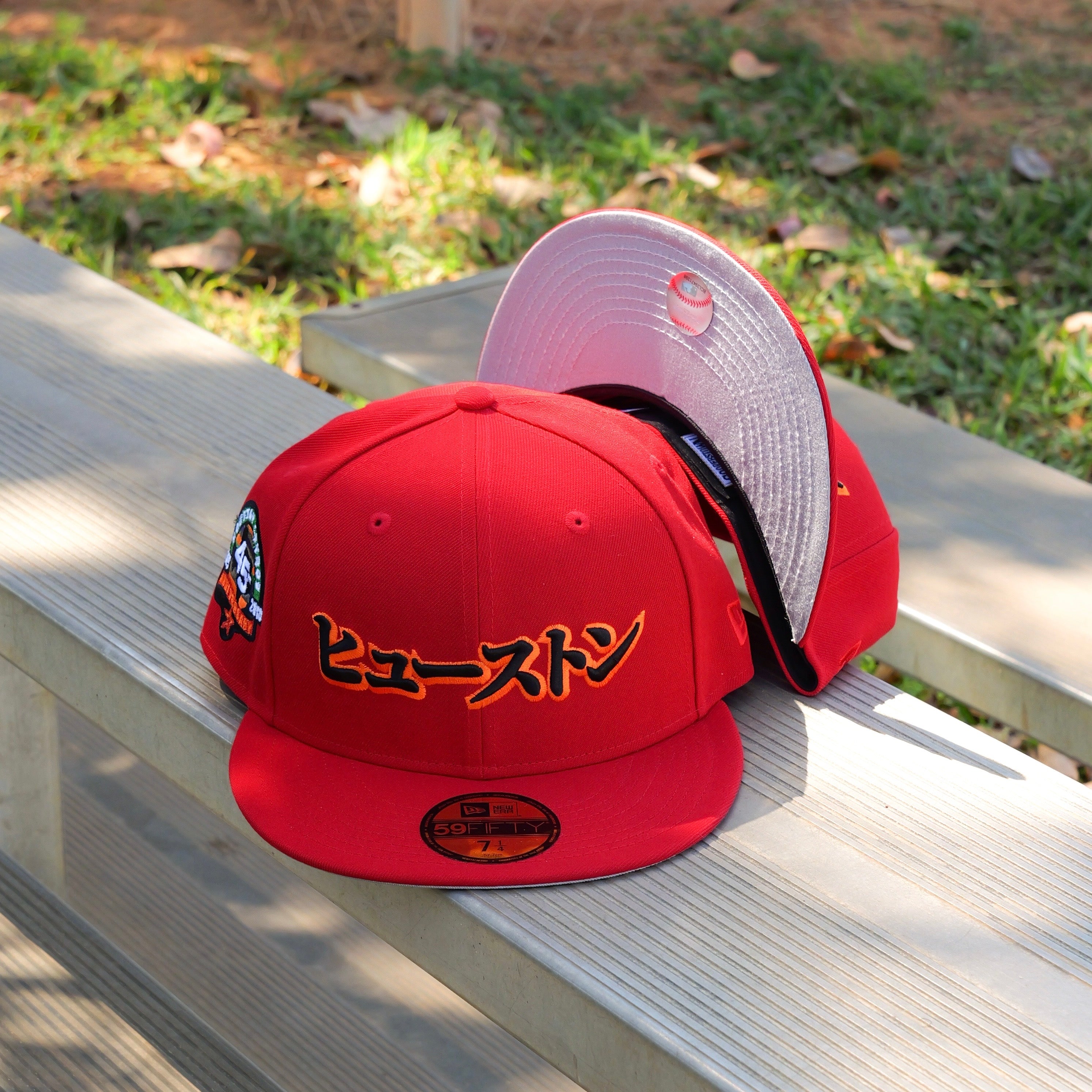 New Era Houston Astros Kanji 45th Anniversary Grey UV 59Fifty Fitted (Red) - New Era