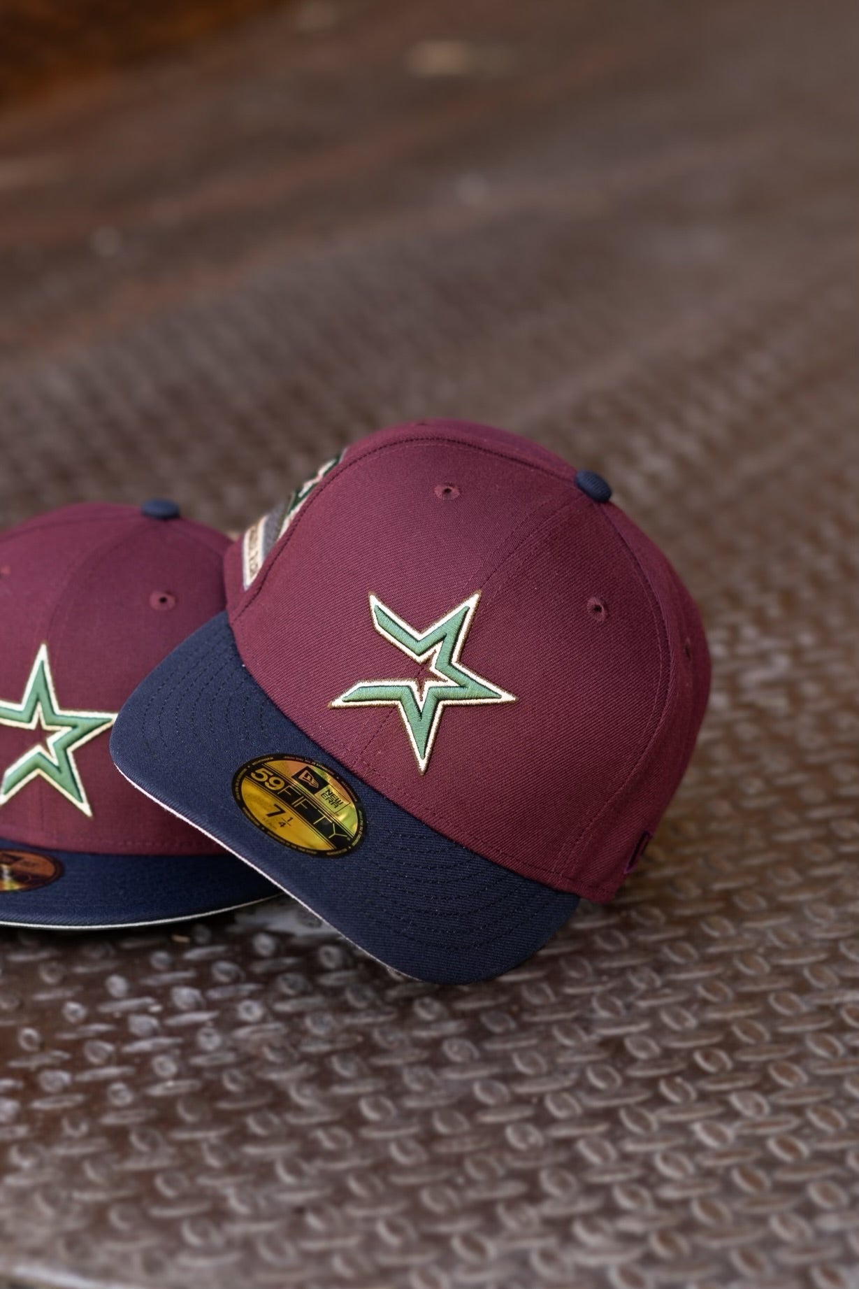 New Era Houston Astros 2000 Inaugural Season Grey UV (Maroon/Navy) 59Fifty Fitted - New Era