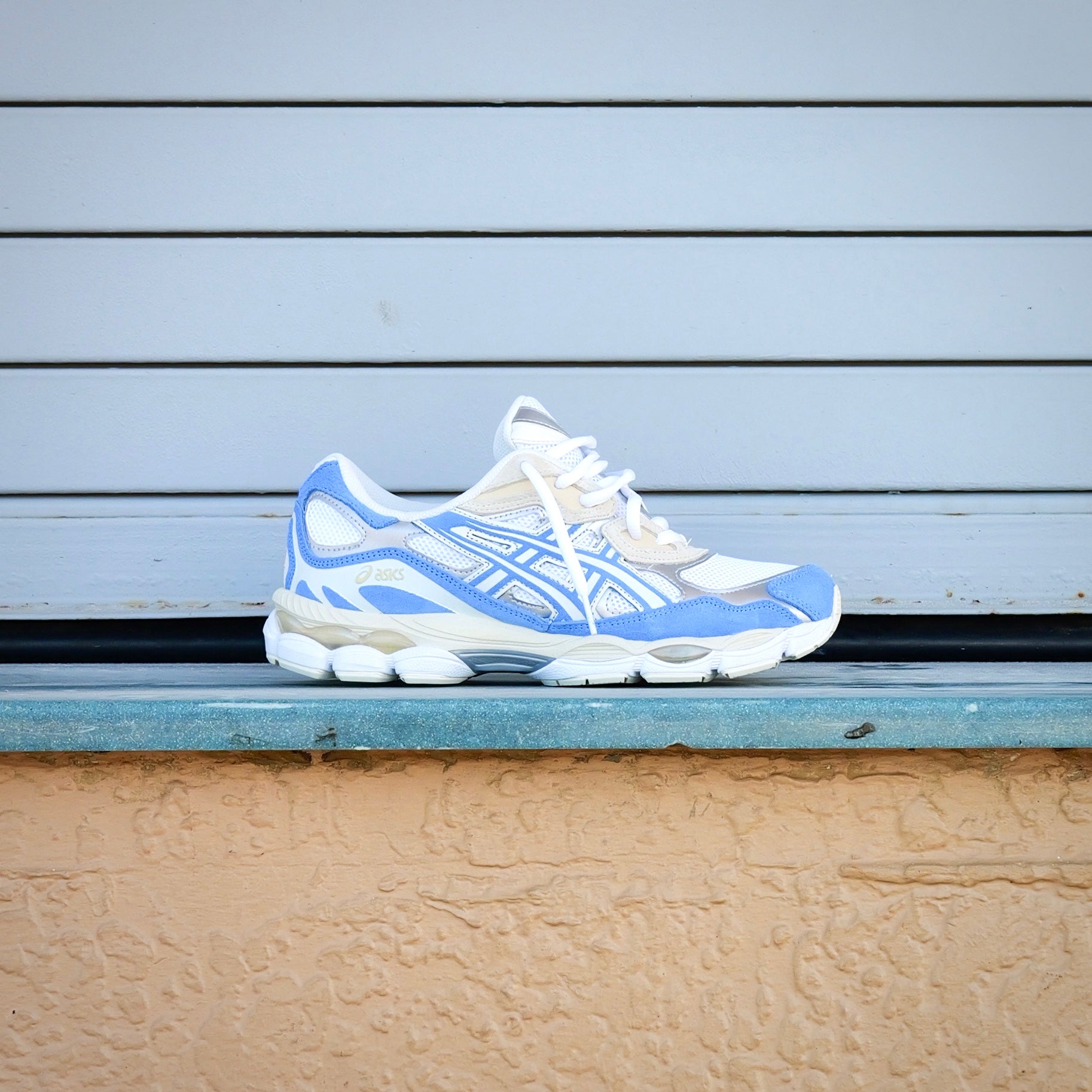 Mens Asics Gel-NYC (White/Blue Coast) - Asics