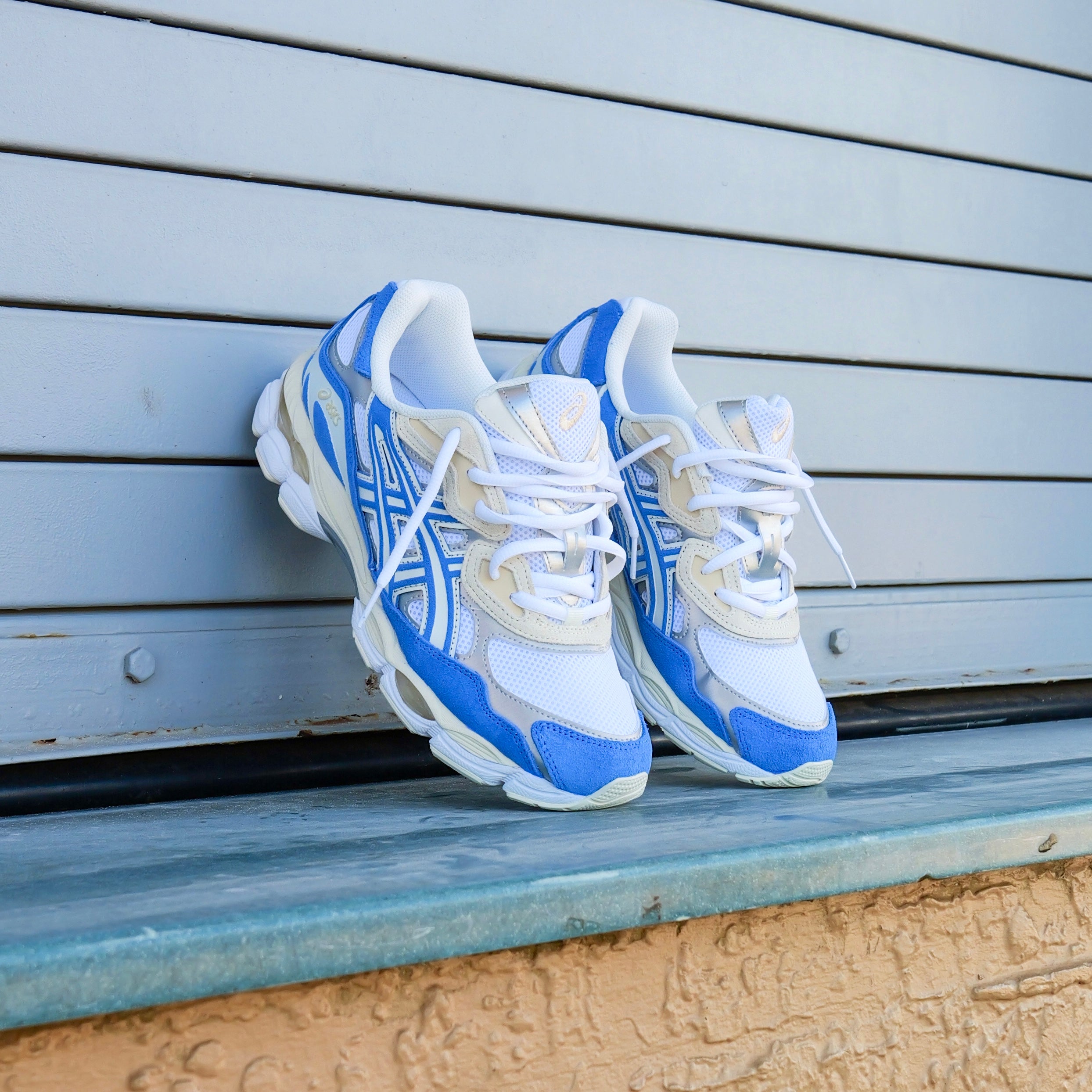 Mens Asics Gel-NYC (White/Blue Coast) - Asics