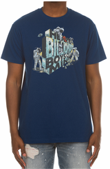 Billionaire Boys Club Diamond Wall SS Tee (Navy Peony) - Billionaire Boys Club