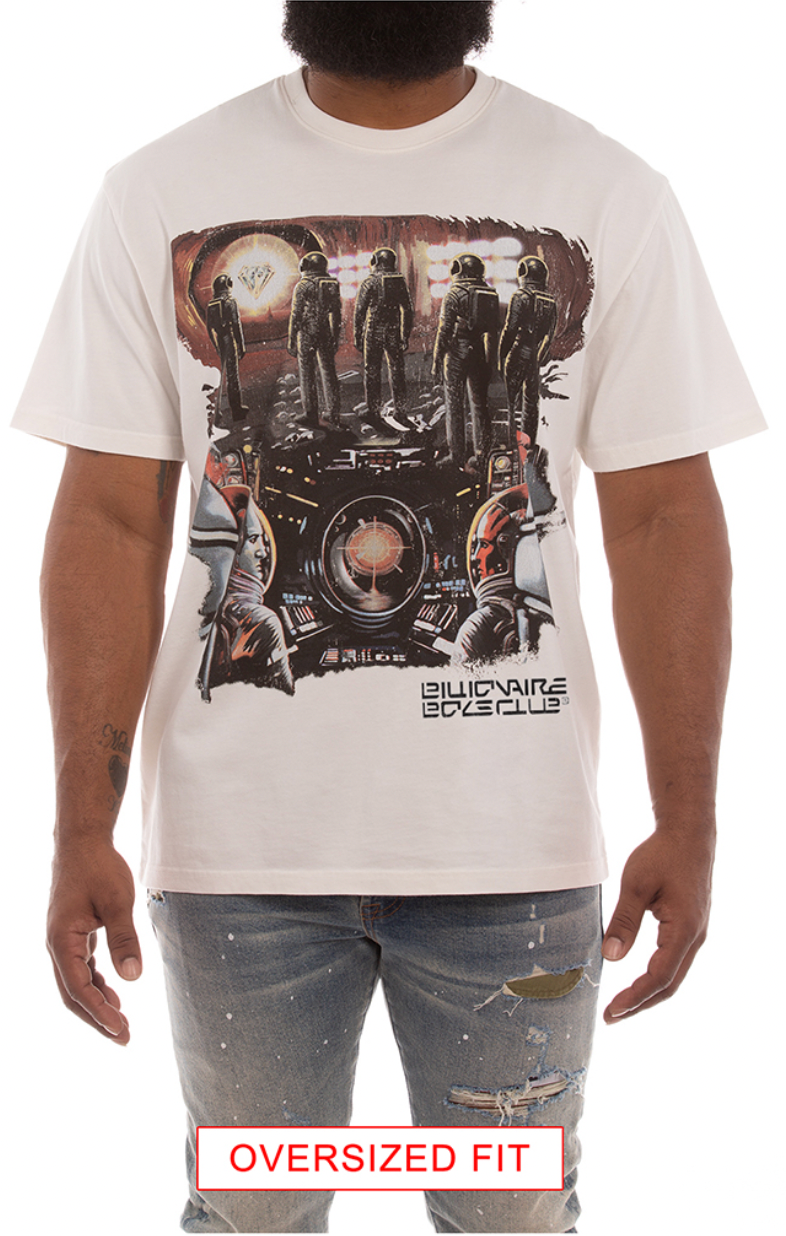 Billionaire Boys Club Odyssey SS Knit (Oversized Fit) (Gardenia) - Billionaire Boys Club
