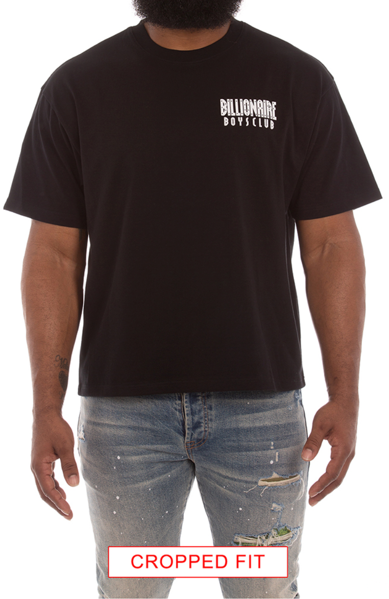 Billionaire Boys Club Insignia SS Knit Tee (Cropped Fit) (Black) - Billionaire Boys Club