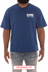 Billionaire Boys Club Insignia SS Knit Tee (Cropped Fit) (Navy Peony) - Billionaire Boys Club