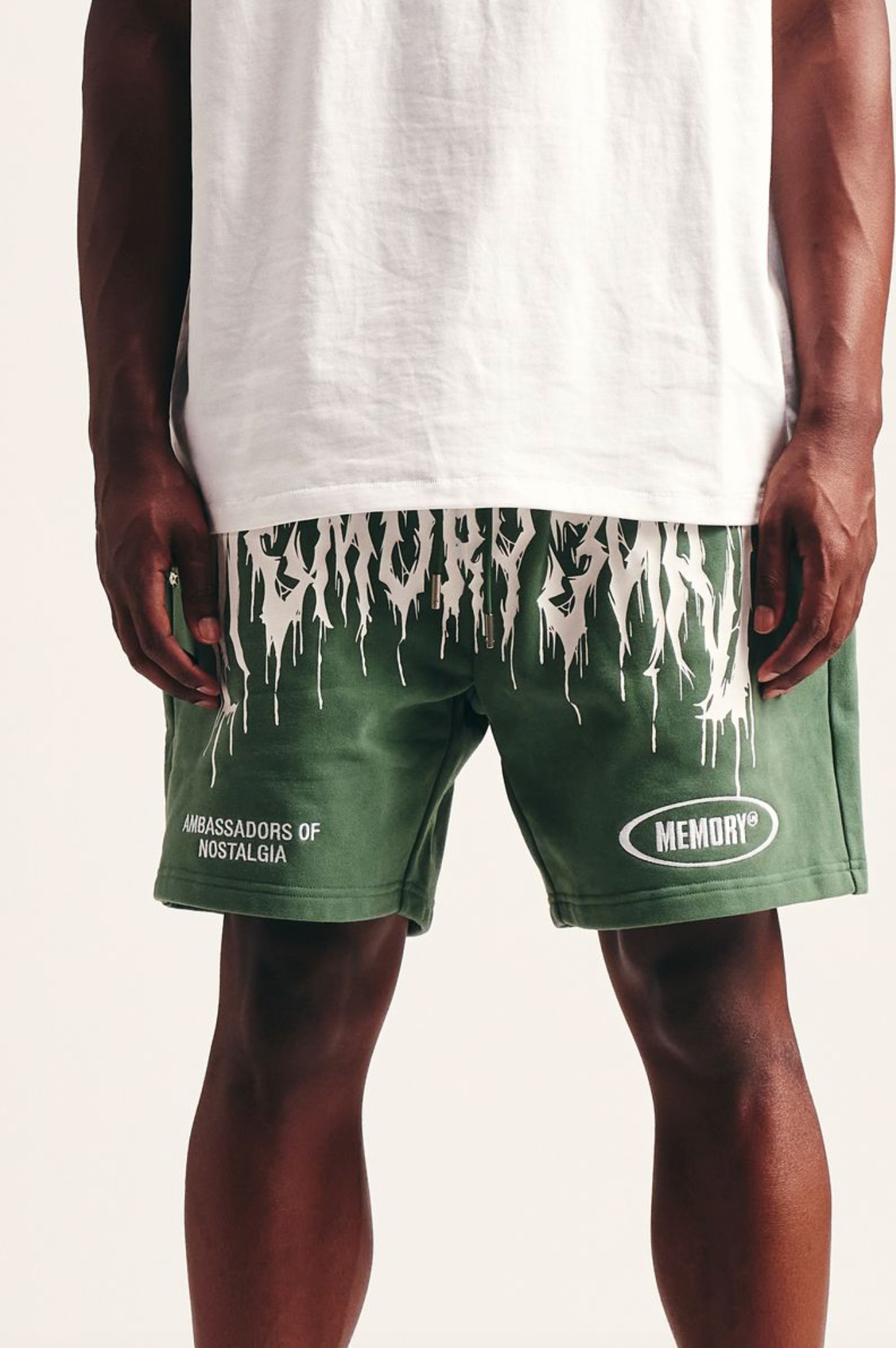 Memory Lane "Mash Up" Forest Sweat Shorts - Memory Lane