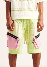 Diet Starts Monday "Nylon MX Shorts" Volt/Pink - Diet Starts Monday
