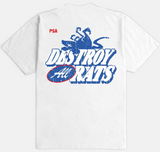 Outrank Destroy All Rats  Heavyweight T-shirt (White)