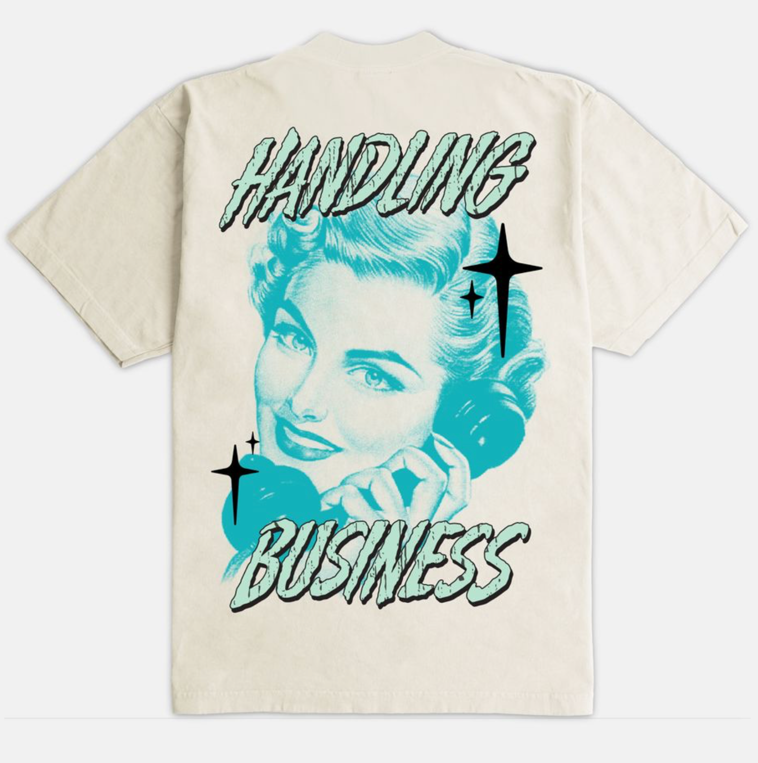 Outrank Handling Business Heavyweight T-shirt (Cream) - Outrank