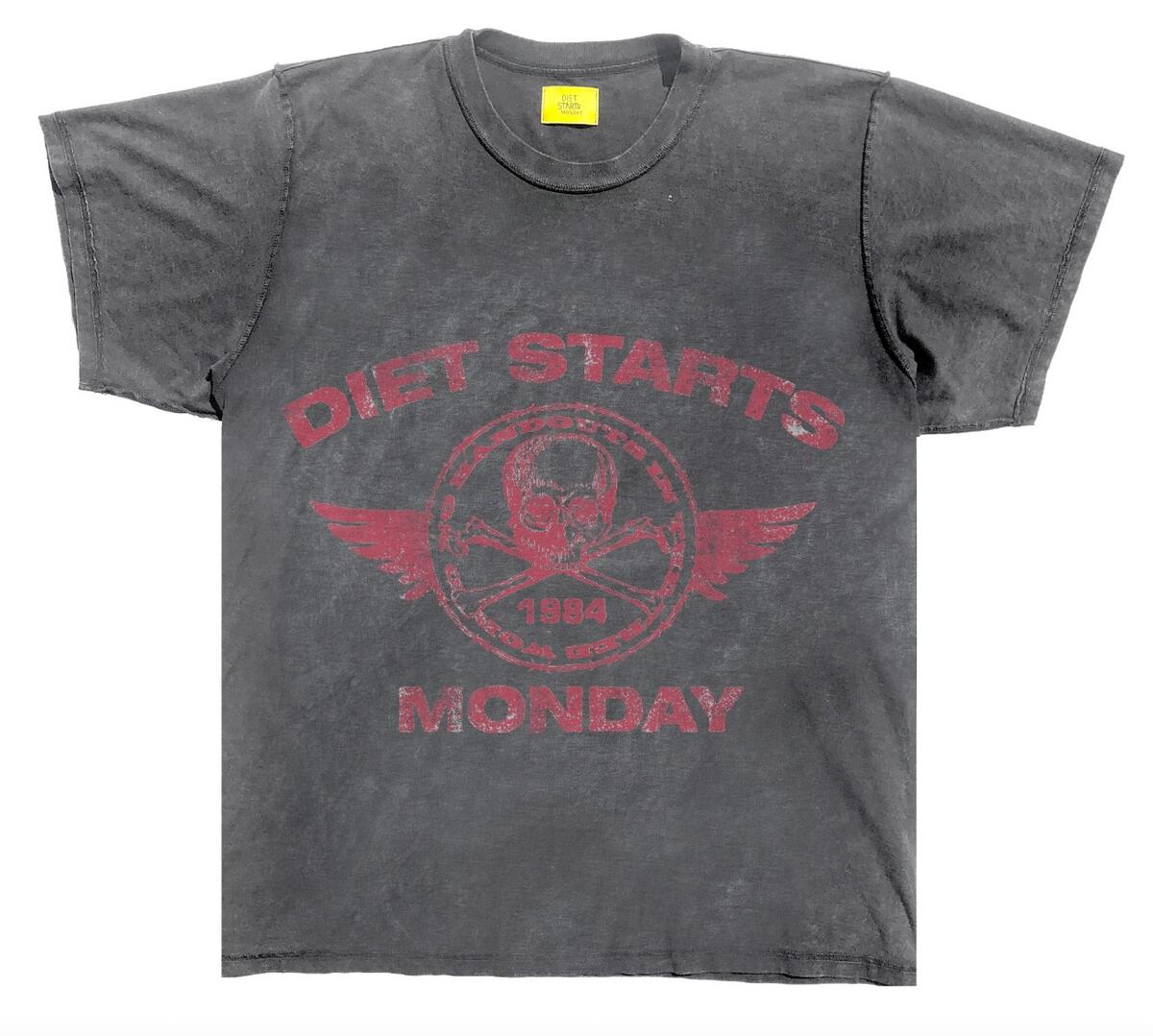 Diet Starts Monday Free World Tee (Vintage Black) - Diet Starts Monday
